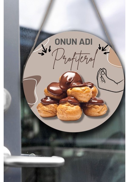 Profiterol Salonu Duvar, Kapı, Çift Taraflı Askılı Pano Karşılama Tabelası, Profiterol Dükkan Süsü fiyatları