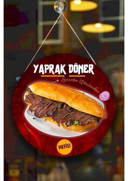Et Döner Salonu Için Tek Taraflı Karşılama Tabelası, Döner Dükkanı Kapı Duvar Tablo Pano Süs Dekoru