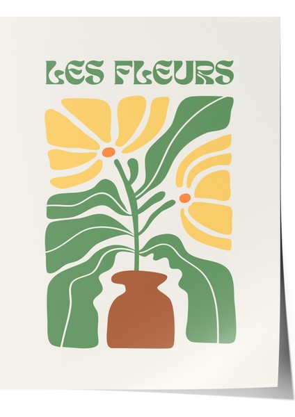 Çerçevesiz Poster, Minimal Vazo Illüstrasyonu, Ofis Dekoru Poster No: 111652