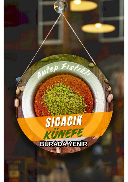 Künefe Salonu Duvar, Kapı, Çift Taraflı Askılı Pano Karşılama Tabelası, Künefe Tatlı Dükkanı Süsü fiyatları