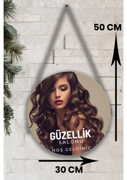 Güzellik Salonu Cam Kapı Pano Karşılama Tabelası, Kadın Kuaför Dükkan Süsü, Askılı Cam Kapı Tablosu modelleri