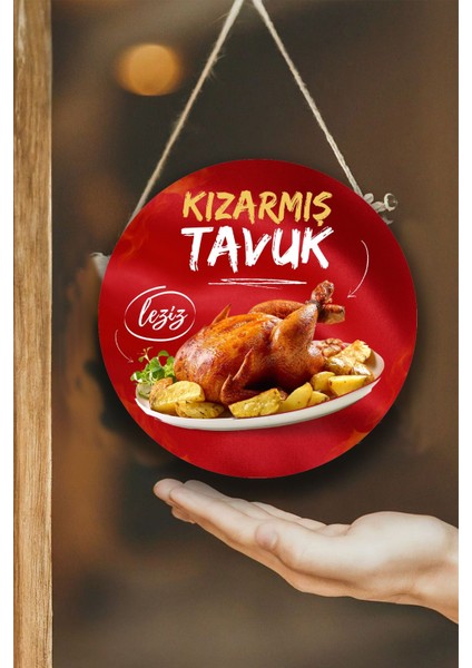 Kızarmış Tavuk Salonu Duvar, Kapı, Tek Taraflı Askılı Karşılama Tabelası, Tavuk Çevirme Dükkanı Süsü