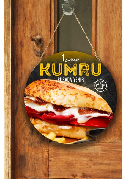 Kumru Salonu Duvar, Kapı, Tek Taraflı Askılı Pano Karşılama Tabelası, Kumru Tost Dükkanı Süs Dekoru