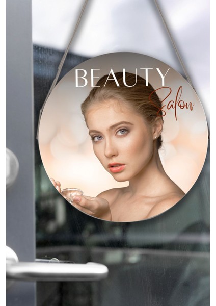 Güzellik Salonu Cam Kapı Pano Karşılama Tabelası, Kadın Kuaför Dükkan Süsü, Askılı Cam Kapı Tablosu fiyatları