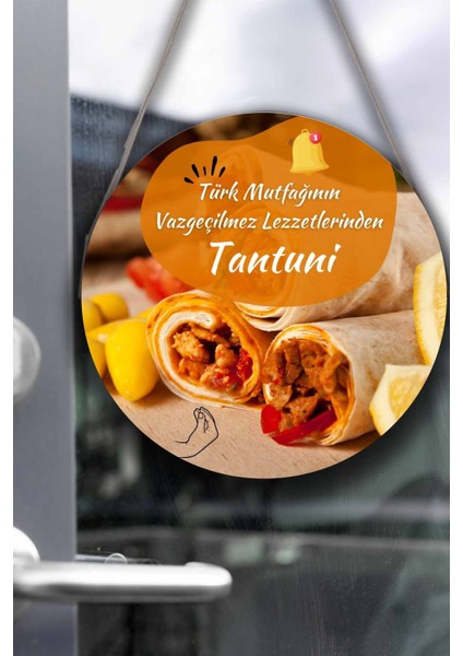 Tantuni Dükkanı Için Tek Taraflı Karşılama Tabelası, Tantuni Salonu Kapı Duvar Tablo Pano Süs