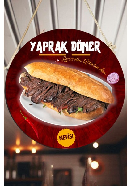 Et Döner Salonu Için Tek Taraflı Karşılama Tabelası, Döner Dükkanı Kapı Duvar Tablo Pano Süs Dekoru modelleri