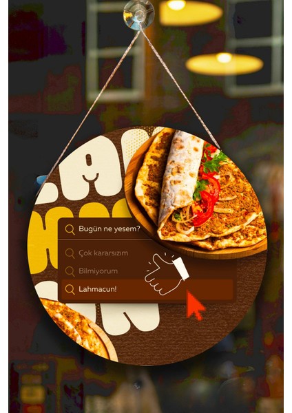 Lahmacun Salonu Için Duvar, Kapı, Çift Taraflı Askılı Pano Karşılama Tabelası, Restoran Tablo Süsü modelleri