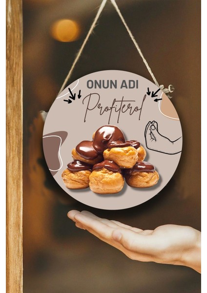 Profiterol Salonu Duvar, Kapı, Tek Taraflı Askılı Pano Karşılama Tabelası, Profiterol Dükkan Süsü fırsatları