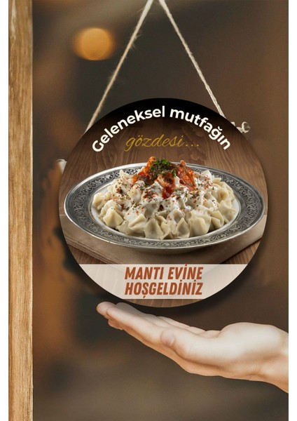 Mantı Salonu Için Çift Taraflı Hoşgeldiniz Karşılama Tabelası, Mantı Dükkan Kapı Duvar Tablo Süsü modelleri