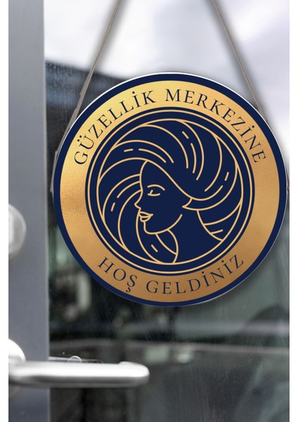 Güzellik Salonu Cam Kapı Pano Karşılama Tabelası, Kadın Kuaför Dükkan Süsü, Askılı Cam Kapı Tablosu fiyatları