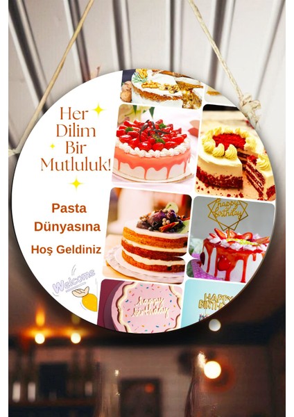 Pastane Salonu Duvar, Kapı, Tek Taraflı Askılı Pano Karşılama Tabelası, Pasta Dükkan Süsü modelleri