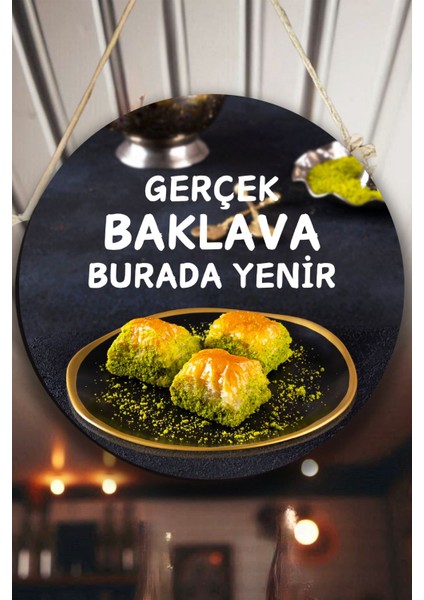 Baklava Salonu Duvar, Kapı, Çift Taraflı Askılı Pano Karşılama Tabelası, Baklava Dükkan Süsü