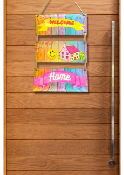 Welcome Home Kapı ve Duvar Süsü 3'lü Tablo fiyatları