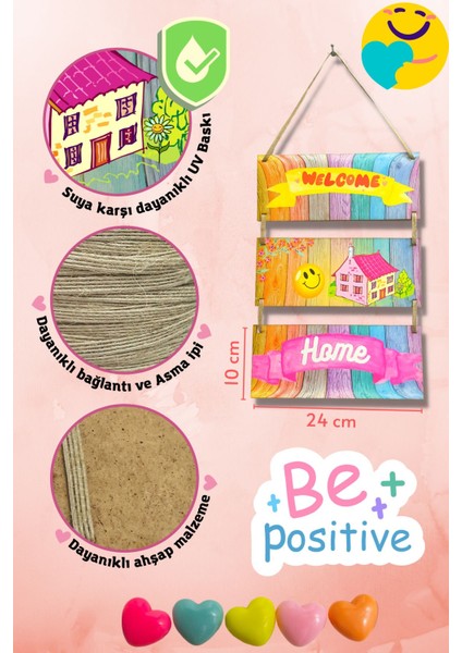 Welcome Home Kapı ve Duvar Süsü 3'lü Tablo fırsatları