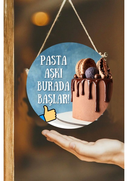 Pastane Salonu Duvar, Kapı, Çift Taraflı Askılı Pano Karşılama Tabelası, Pasta Dükkan Süsü fırsatları