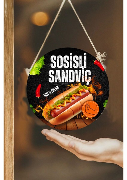 Sosisli Sandviç Salonu Için Çift Taraflı Karşılama Tabelası, Pide Dükkan Kapı Duvar Tablo Pano Süs fiyatları