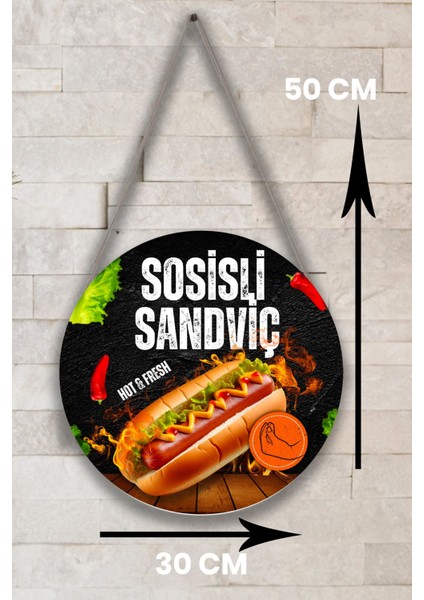 Sosisli Sandviç Salonu Için Çift Taraflı Karşılama Tabelası, Pide Dükkan Kapı Duvar Tablo Pano Süs modelleri