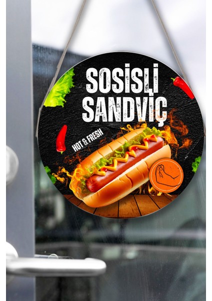 Sosisli Sandviç Salonu Için Çift Taraflı Karşılama Tabelası, Pide Dükkan Kapı Duvar Tablo Pano Süs fırsatları