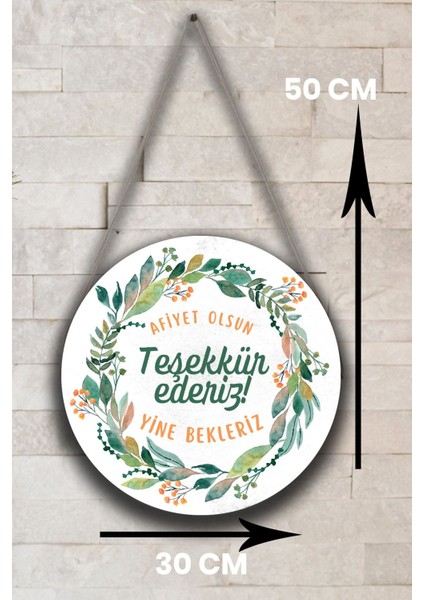Afiyet Olsun Yazılı Restoran, Cafe, Pastane Duvar, Kapı, Çift Taraflı Askılı Pano Karşılama Tabelası fırsatları