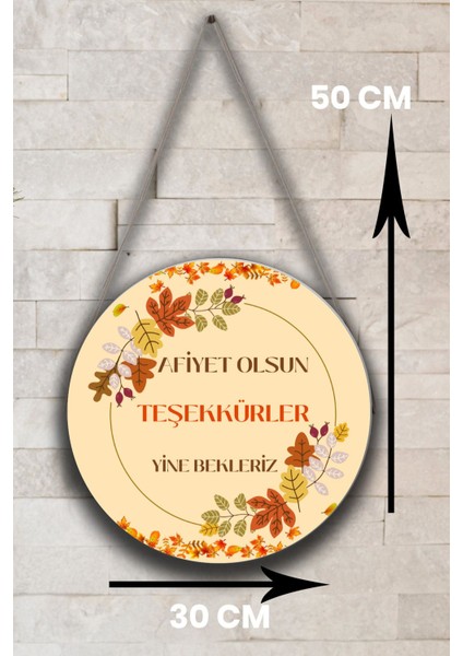 Afiyet Olsun Yazılı Restoran, Cafe, Pastane Duvar, Kapı, Tek Taraflı Askılı Pano Karşılama Tabelası fırsatları
