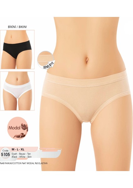 Iç Giyim Kota Modal Kumaş (6 Adet) Geniş Biyeli Bikini Külot