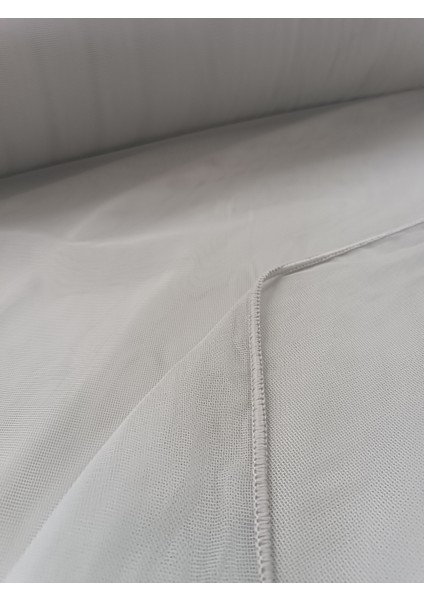 Dökümlü Düz Tül Perde - Koyu Krem - Pileli Dikim 1x2,5 Pile - KL544