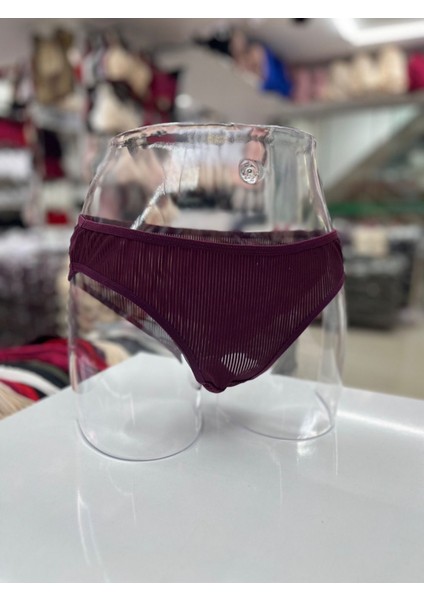 Iç Giyim Ebru Micro Fitilli Kumaş Slip Külot Eko Paket (6 Adet)