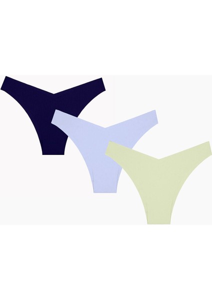 Iç Giyim Nbb 3'lü Lazer Iz Yapmaz V Shape Brazillian Külot
