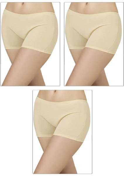 3'lü Paket Kadın Pamuklu Esnek Rahat Boxer