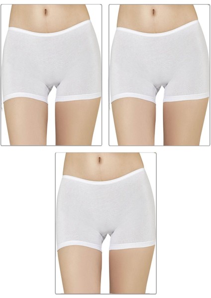 3'lü Paket Kadın Pamuklu Esnek Rahat Boxer