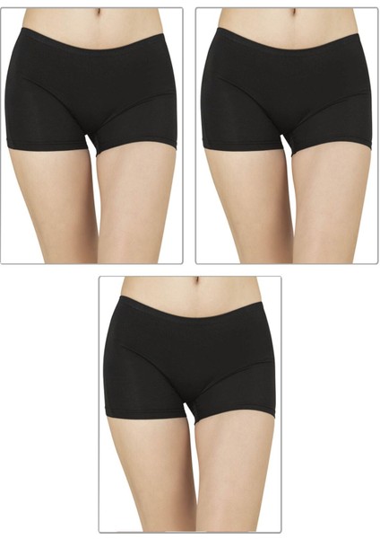 3'lü Paket Kadın Pamuklu Esnek Rahat Boxer