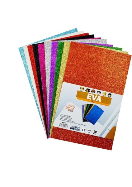 Renkli Eva Seti 20X30 3'lü (Düz, Yapışkanlı, Simli) modelleri