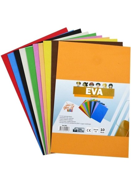 Renkli Eva Seti 20X30 3'lü (Düz, Yapışkanlı, Simli) fırsatları