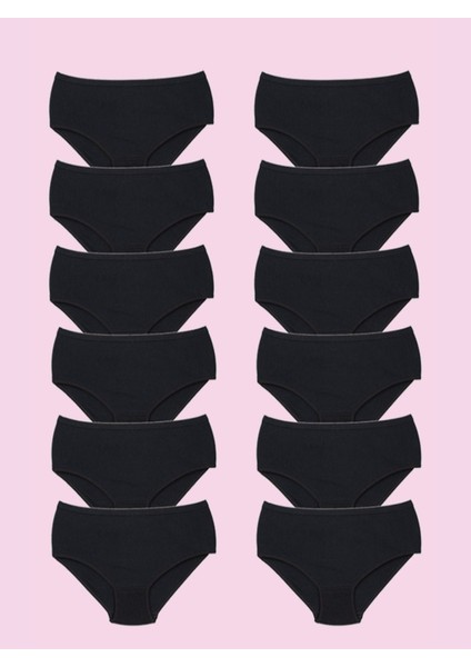 Ceylanoğlu %100 Pamuk Ribana Slip Külot 106 Eko Paket (12 Adet)