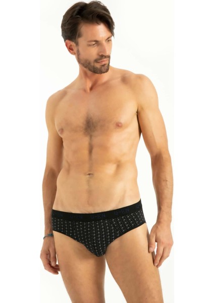 Iç Giyim Kalın Lastik Baskılı Pamuk Kumaş Erkek Slip 3'lü Paket modelleri