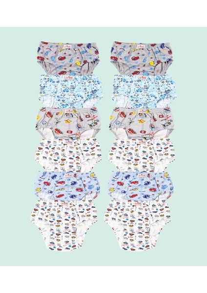 Ceylanoğlu Erkek Çocuk Slip Külot 0300 Karışık Renk (12 Adet)