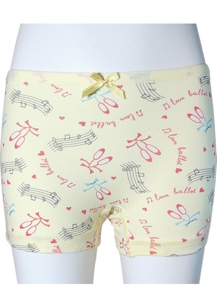 Likra Empirme Kız Şort Külot Karışık Renkli 6850 (6 Adet)