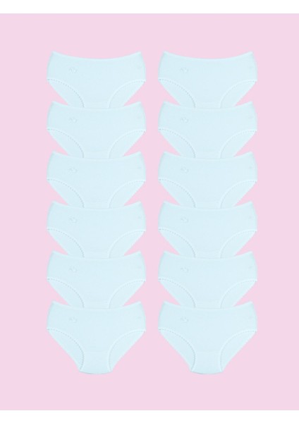 Ceylanoğlu %100 Pamuk Kız Çocuk Slip Külot 12 Adet fiyatları