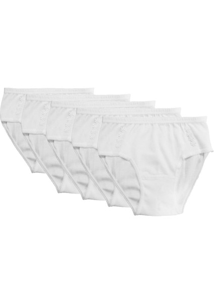 5'li Paket Kız Çocuk %100 Pamuklu Ribana Esnek Rahat Papatya Detaylı Külot fiyatları