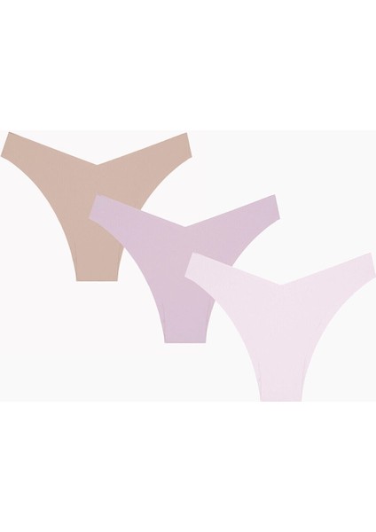 Iç Giyim Nbb 3'lü Lazer Iz Yapmaz V Shape Brazillian Külot