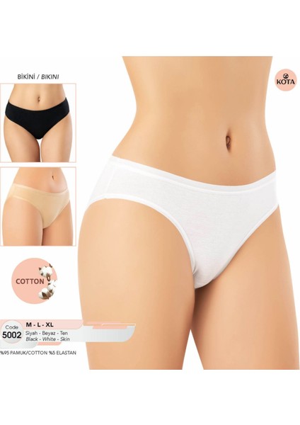 Iç Giyim Kota Pamuk&likra (6 Adet) Slip Külot