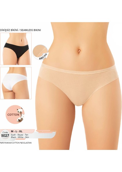 Iç Giyim Kota Pamuk&likra Dikişsiz Seamless (6 Adet) Bikini Külot