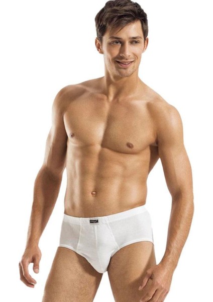 Erkek Beyaz Pamuklu Slip Külot 0037