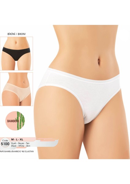 Iç Giyim Kota Bambu (6 Adet) Bikini Külot