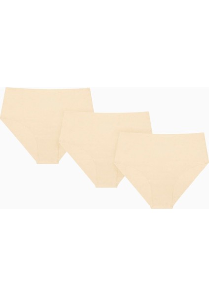 Iç Giyim Nbb 3'lü Lazer Iz Yapmaz Yüksek Bel Renkli Külot