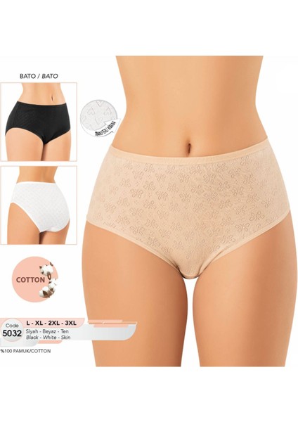 Iç Giyim Kota %100 Pamuk Büyük Beden (6 Adet) Bato Külot