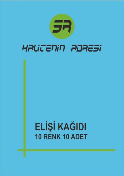 10'lu Elişi Kağıdı Paket, 10 Renkli, Yaratıcı ve Renkli Tasarım fiyatları