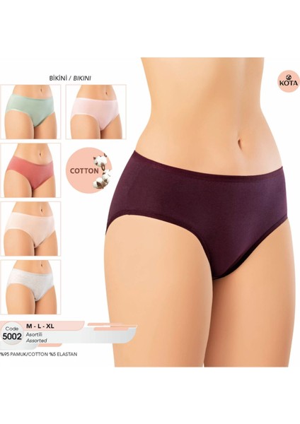 Iç Giyim Kota Pamuk&likra (6 Adet) Slip Külot