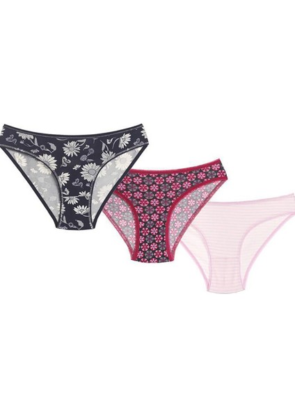 Iç Giyim Nbb Renkli Desenli 3'lü Slip Külot modelleri