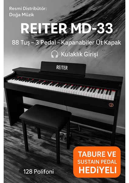 MD33 Katlanırkapak Tabure Kulaklık Dahil